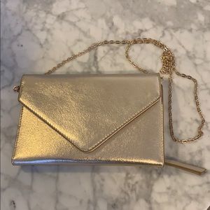 Gold clutch purse